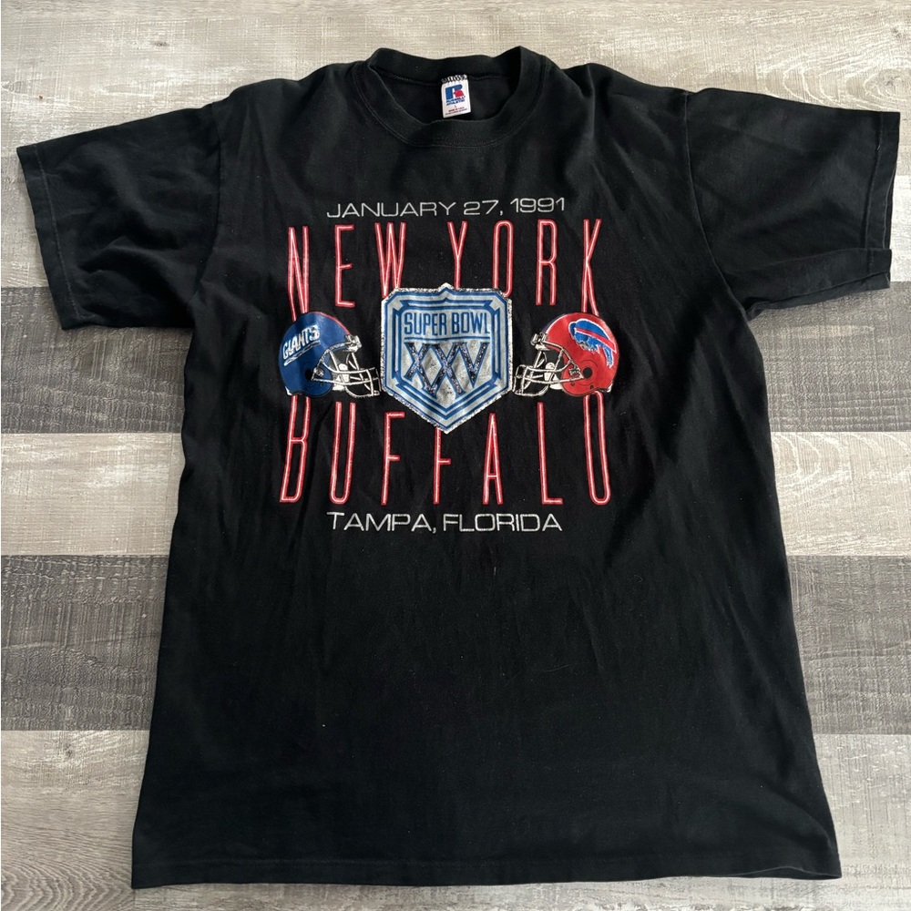 ❤️💙Vintage Super Bowl 90’s XXV Black T-Shirt